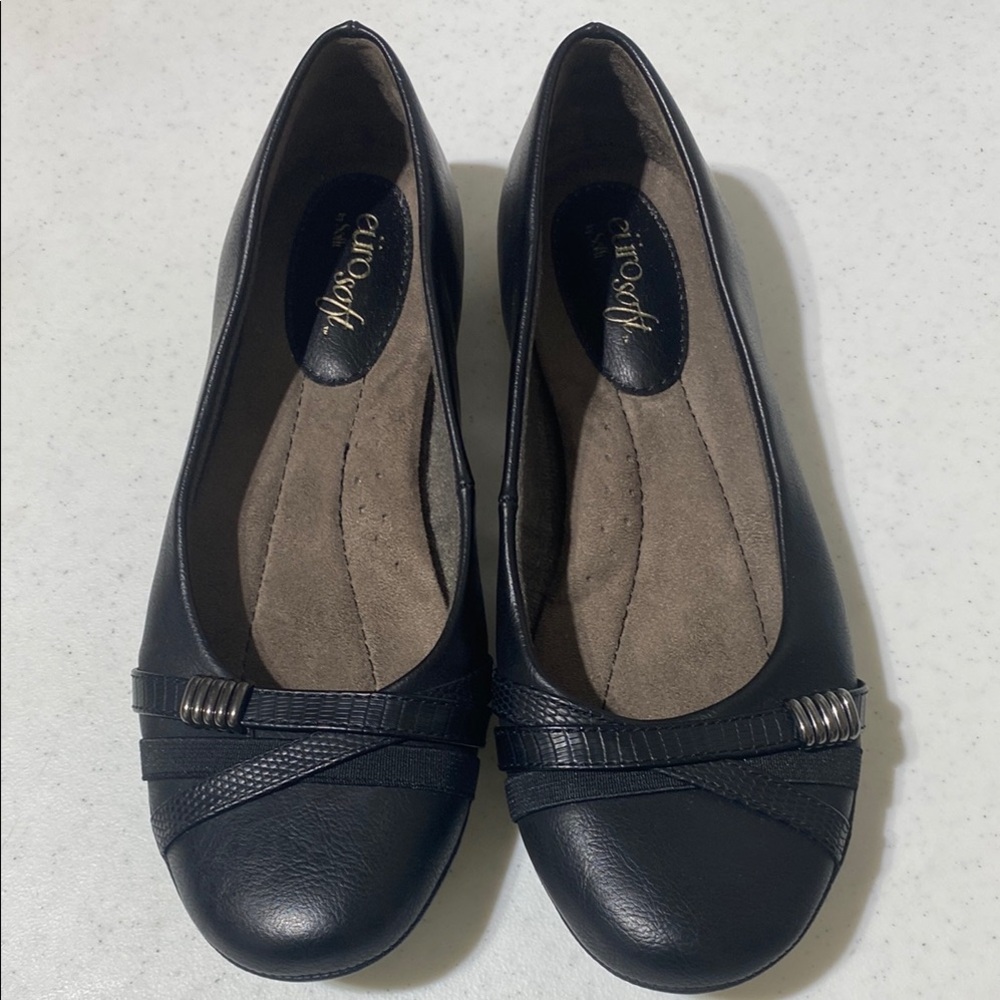 Sofft Black Patent Leather Flats